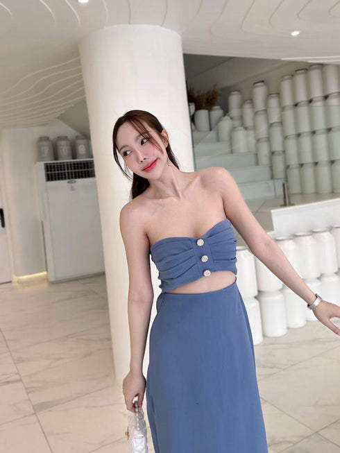 SIRINNN Off- Hollow Out  Tube Dresses